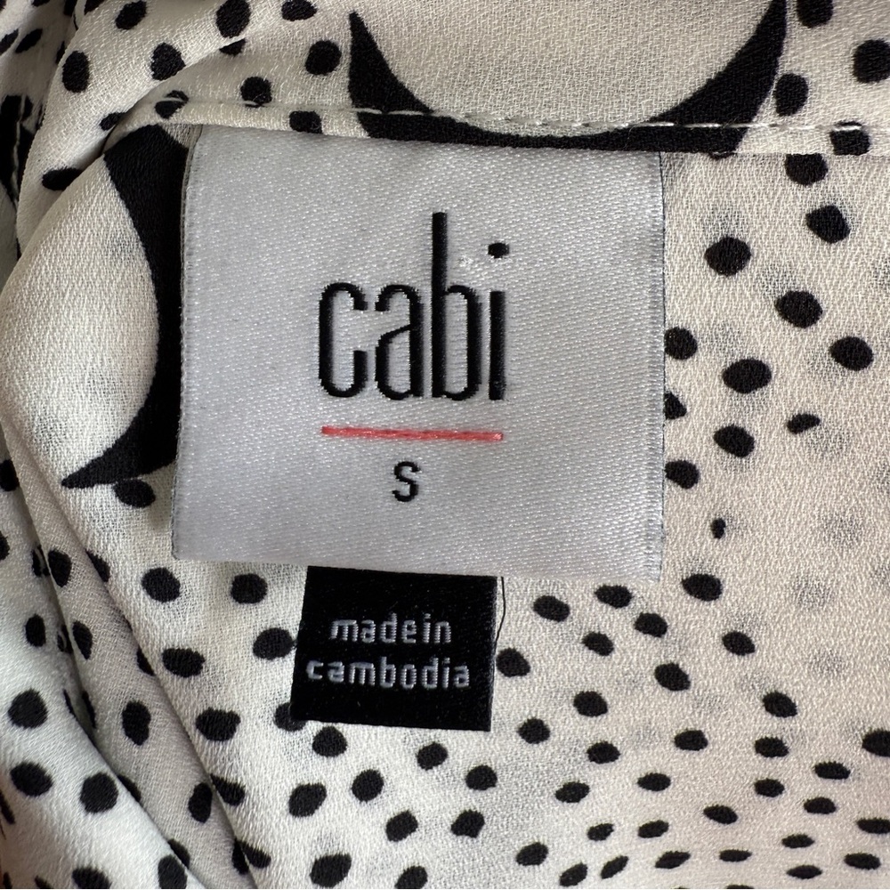 Cabi Eclipse Moon Print Blouse S - image 4